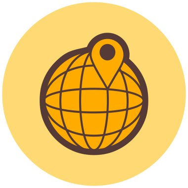 Küre. Web simgesi basit illüstrasyon