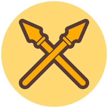 Çapraz kılıç ikonu. vektör illüstrasyonu