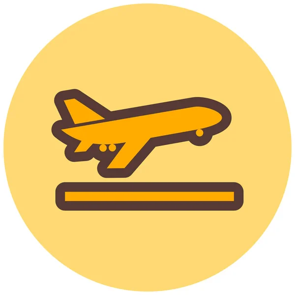 Avión Icono Web Ilustración Simple — Vector de stock