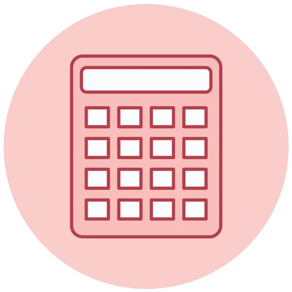 Calculadora Ícone Web Ilustração Simples — Vetor de Stock