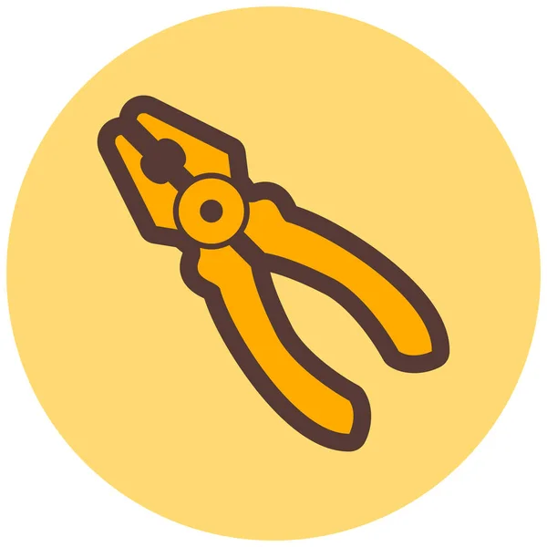 Pliers Web Icon Simple Illustration — Stock Vector