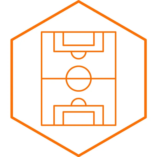 Икона Баскетбольной Площадки Простая Иллюстрация Векторных Значков Футбольного Мяча Веб — стоковый вектор