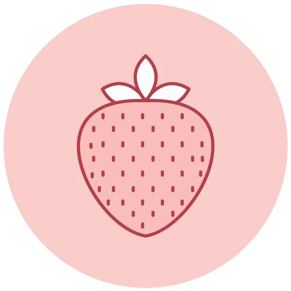 Erdbeere Web Symbol Einfache Illustration — Stockvektor