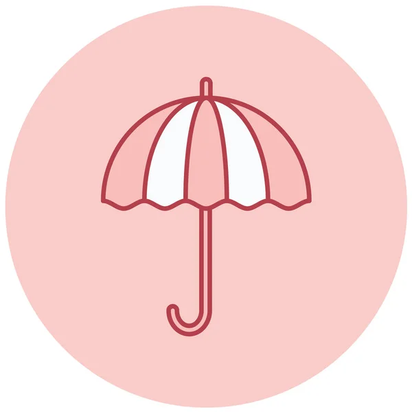 Ombrello Icona Web Semplice Illustrazione — Vettoriale Stock