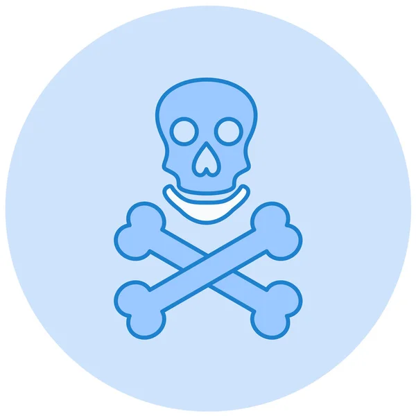 Skull Web Icon Simple Illustration — Stock Vector