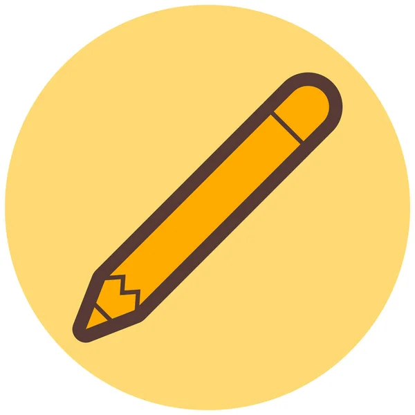 Pencil Web Icon Simple Illustration — Stock Vector