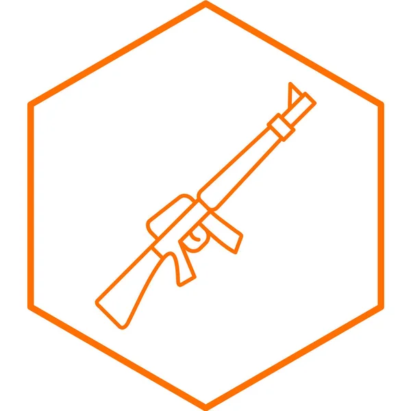 Ikona Broni Wojskowej Ilustracja Koncepcji Wektora Dla Projektu — Wektor stockowy