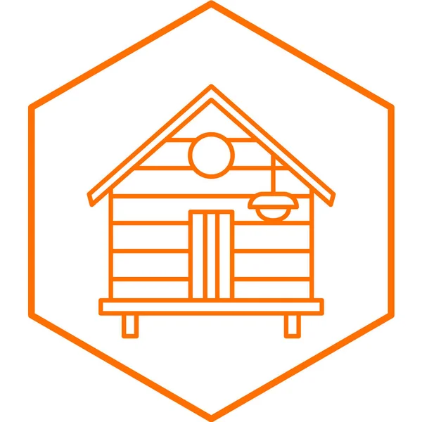 Hut Icono Vector Ilustración — Archivo Imágenes Vectoriales