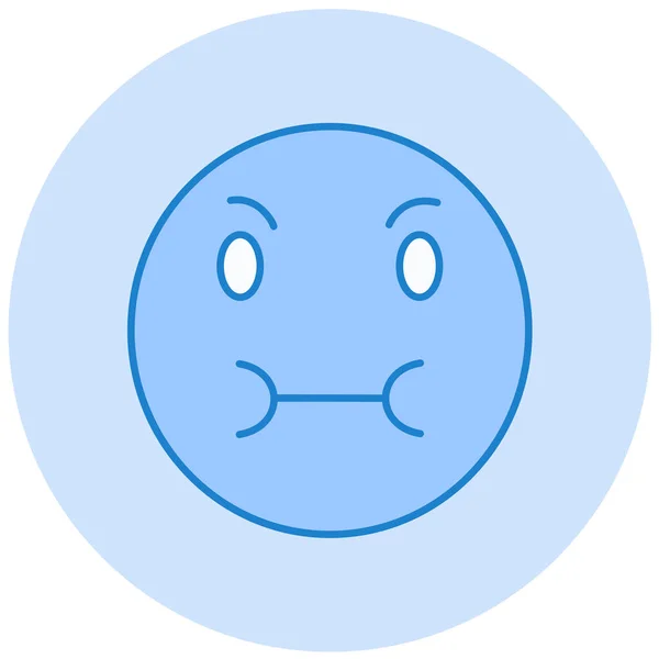 Faccina Emoticon Icona Illustrazione Vettoriale — Vettoriale Stock