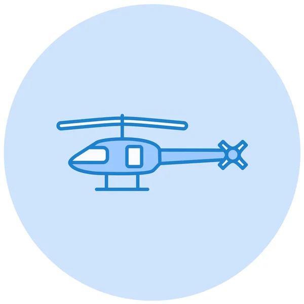Helikopter Ikona Web Prosta Ilustracja — Wektor stockowy