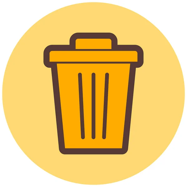 Basura Icono Web Ilustración Simple — Vector de stock