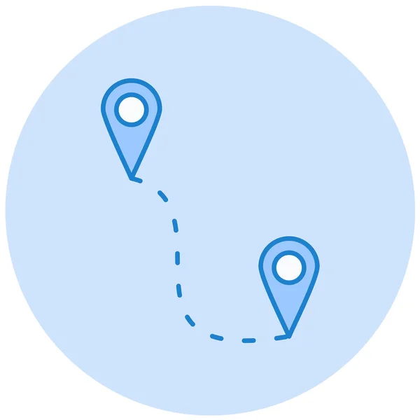 Landkarte Web Symbol Einfache Illustration — Stockvektor