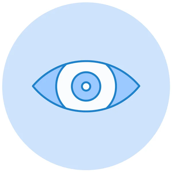 Ojo Icono Web Ilustración Simple — Vector de stock