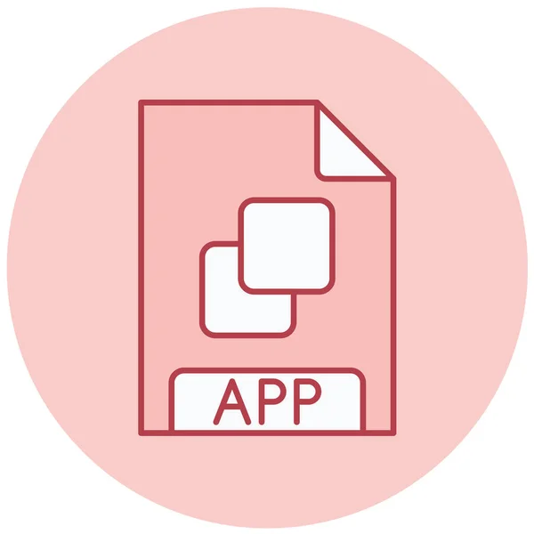 App File Format Icon Vector Illustration — стоковый вектор