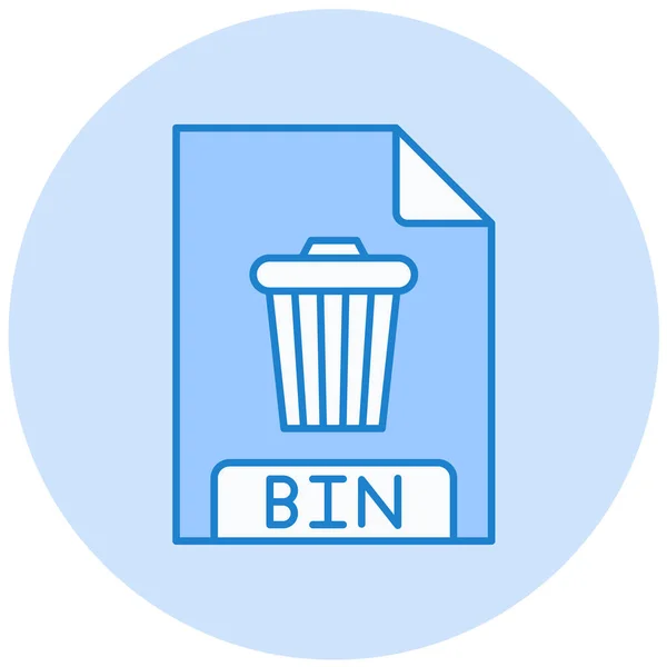 Bin File Format Icon Vector Illustration — ストックベクタ