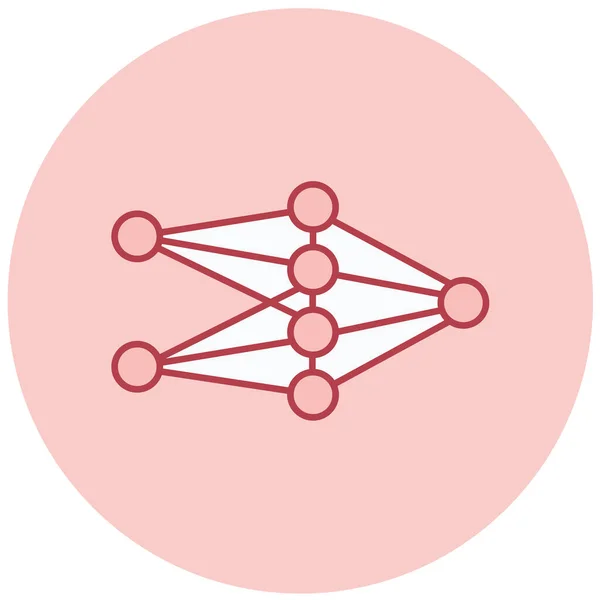 Nätverk Webb Ikon Enkel Illustration — Stock vektor