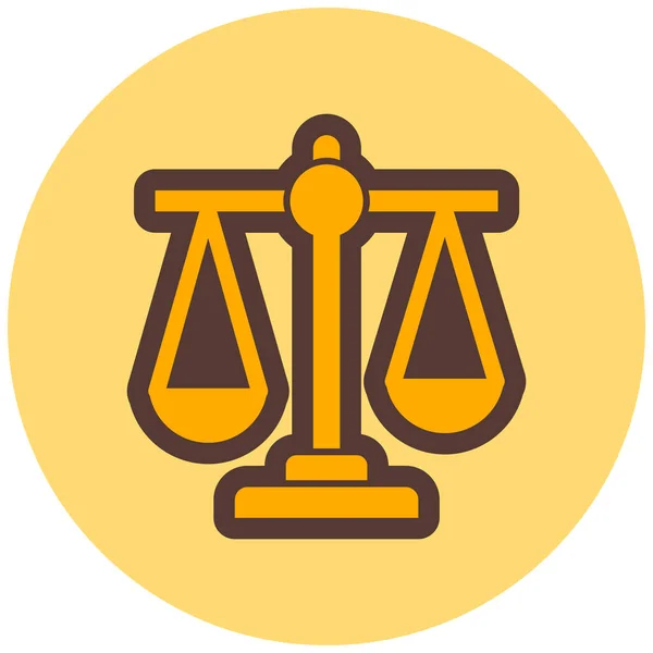 Gerechtigkeit Web Symbol Einfache Illustration — Stockvektor