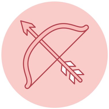 Ok ve yay. Web simgesi basit illüstrasyon