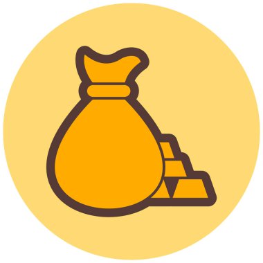 Para çantası. Basit resimleme