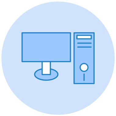 Bilgisayar. Web simgesi basit illüstrasyon