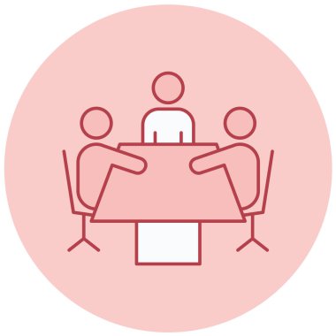 beyaz arkaplanda izole edilmiş takım vektör ana hatları simgesi, tablo illüstrasyonu