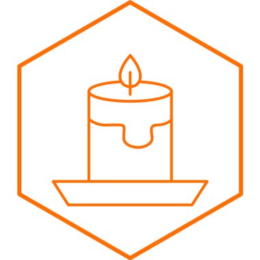 Moda biçimi izole edilmiş arkaplanda mum simgesi