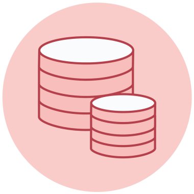 veritabanı. Web simgesi basit illüstrasyon