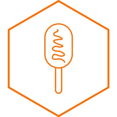 Dondurma ikonu. vektör illüstrasyonu