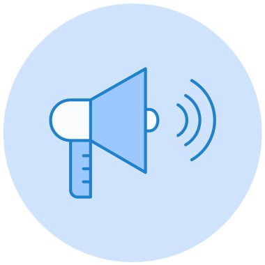 Megafon. Web simgesi basit illüstrasyon