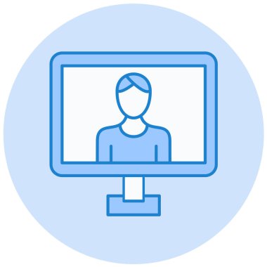 kullanıcı. Web simgesi basit illüstrasyon