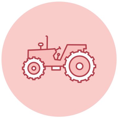 Traktör. Web simgesi basit illüstrasyon