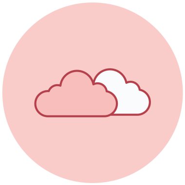 Bulut. Web simgesi basit illüstrasyon