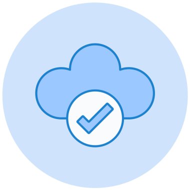 Bulut. Web simgesi basit illüstrasyon