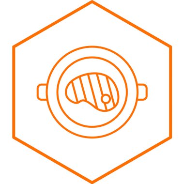 Izgara yiyecek ikonu beyaz arka planda izole edilmiş. bbq sosisi. vektör illüstrasyonu