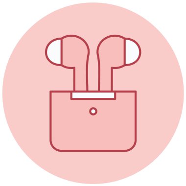 Kulaklık simgesinin vektör illüstrasyonu