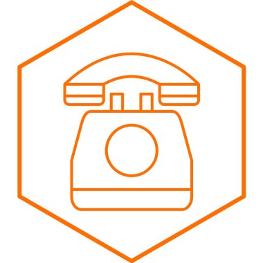 Telefon simgesinin vektör illüstrasyonu