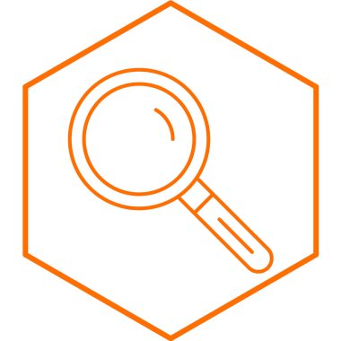 Büyütme Aracı basit simgesi, vektör illüstrasyonu