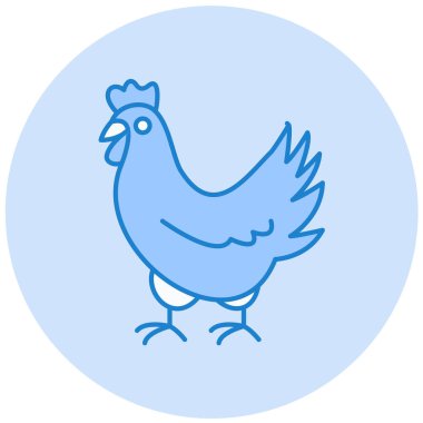 Benzersiz tavuk vektörü simgesi