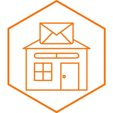 Postane simgesinin vektör illüstrasyonu