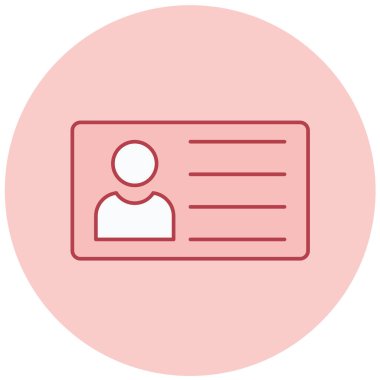 Kimlik kartı. Basit resimleme