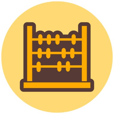 Abaküs. Web simgesi basit illüstrasyon