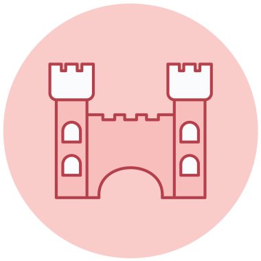 Castle kulesi vektör simgesi