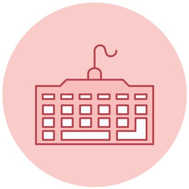 Bilgisayar klavyesi. Web simgesi basit illüstrasyon