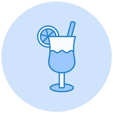 Kokteyl. Web simgesi basit illüstrasyon