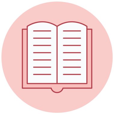 Kitap. Web simgesi basit illüstrasyon