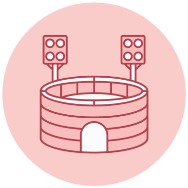 Stadyum renkli vektör simgesi