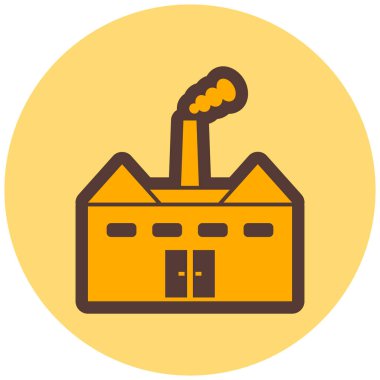 Fabrika. Web simgesi basit illüstrasyon