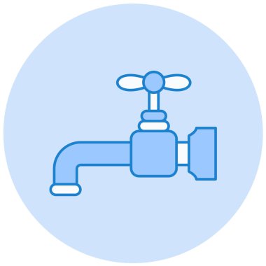 Su musluğu. Basit resimleme