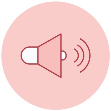 Konuşmacı. Web simgesi basit illüstrasyon