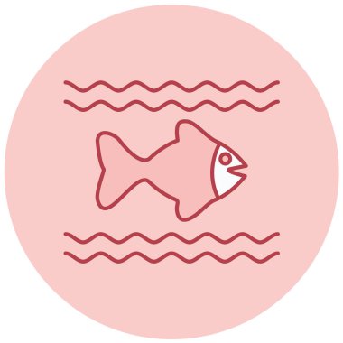 Balık. Web simgesi basit illüstrasyon